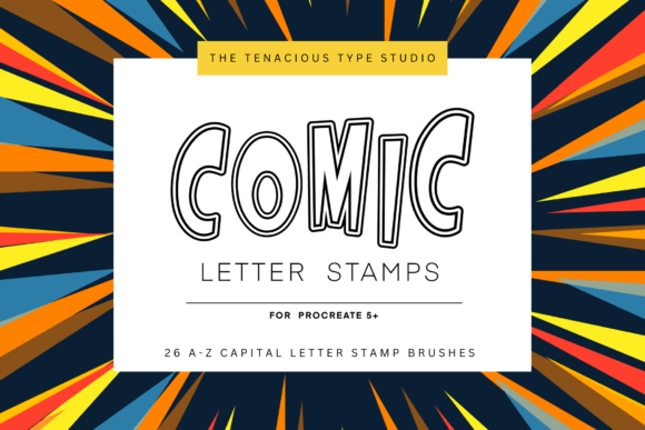 Download Comic Letter Stamps for Procreate - Letter Collection