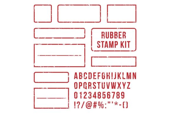 Download Rubber Red Letter Stamps - Letter Collection