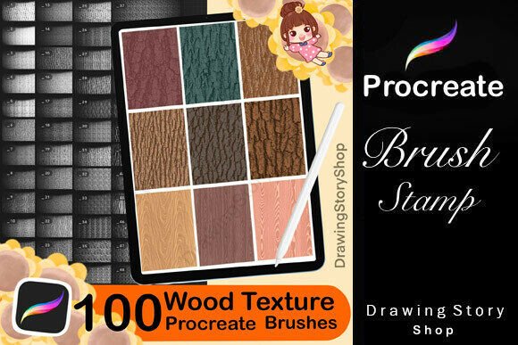 Download 100 Procreate Wood Texture Brushes - Texture Collection