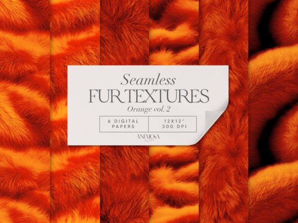 Download Orange Fur Seamless Textures Paper Pack - Texture Collection
