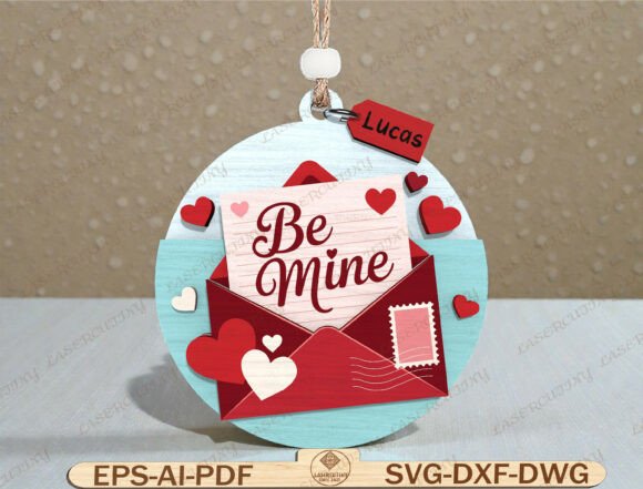 Download Be Mine Love Letter Ornament SVG - Letter Collection