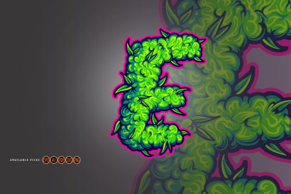 Download Capital Letter E Cannabis Monogram Style - Letter Collection