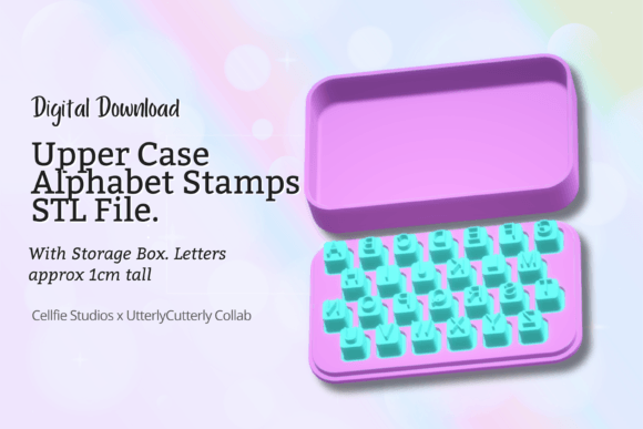 Download Alphabet Letter Stamps- Upper Case - Digital File - Letter Collection