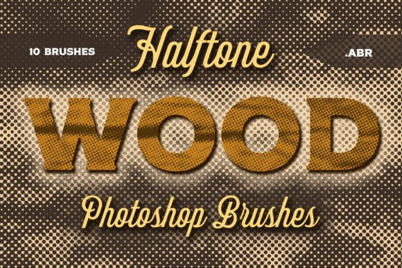 Download 10 Halftone Wood Texture Brushes - Texture Collection