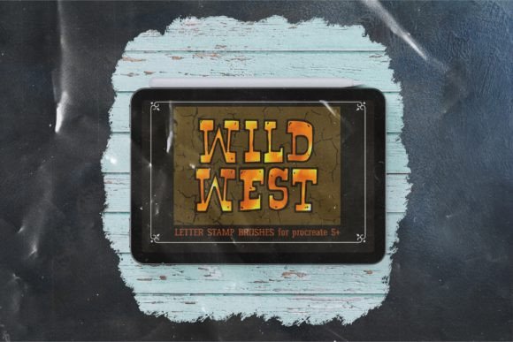 Download Wild West Letter Stamps for Procreate - Letter Collection