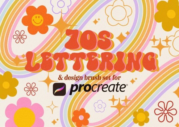 Download 70s Lettering Procreate Brushes - Letter Collection