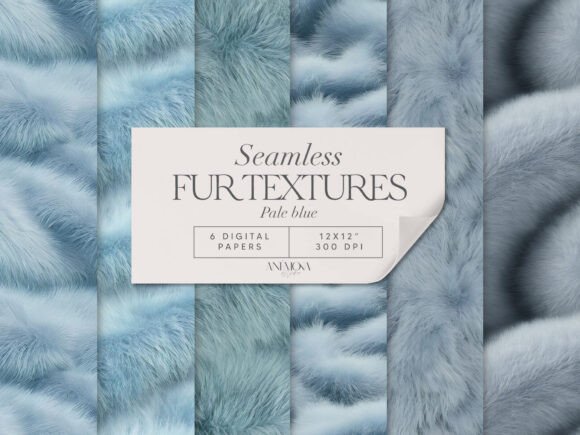Download Pale Blue Fur Texture Paper Pack - Texture Collection