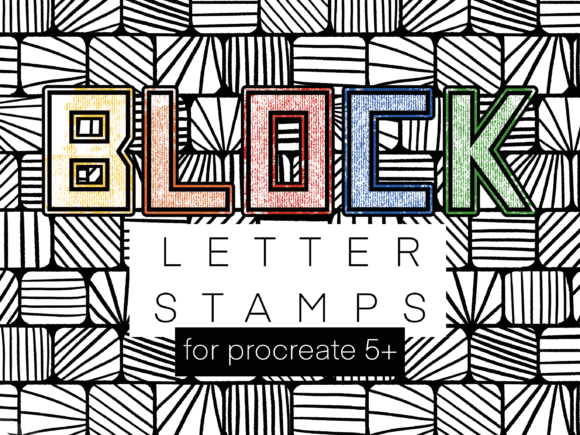 Download Block Letter Stamps for Procreate - Letter Collection