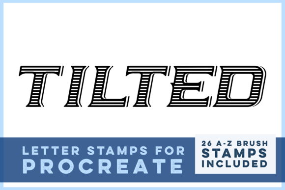 Download Tilted Letter Stamps for Procreate - Letter Collection