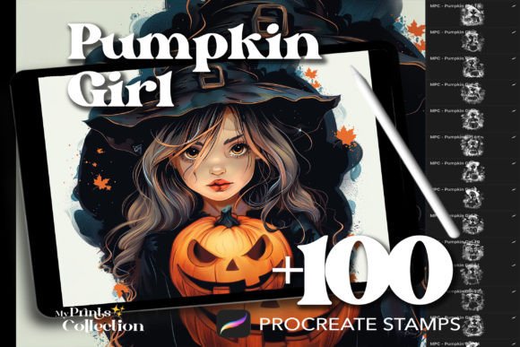 Download 100+ Procreate Girl Pumpkin Stamps - Pumpkin Collection
