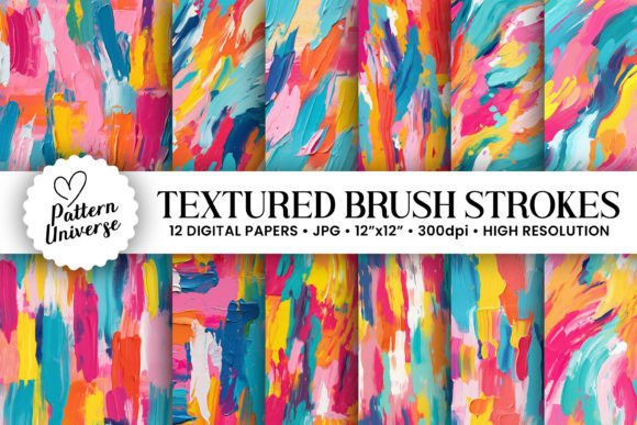 Download Textured Painted Brush Strokes Patterns - Texture Collection