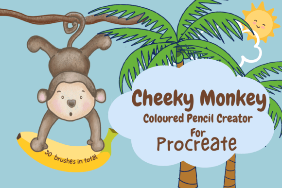 Download Cheeky Monkey Coloured Pencil Procreate - Pencil Collection