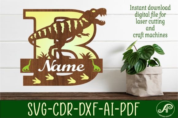 Download T Rex Monogram Capital Letter B SVG File - Letter Collection