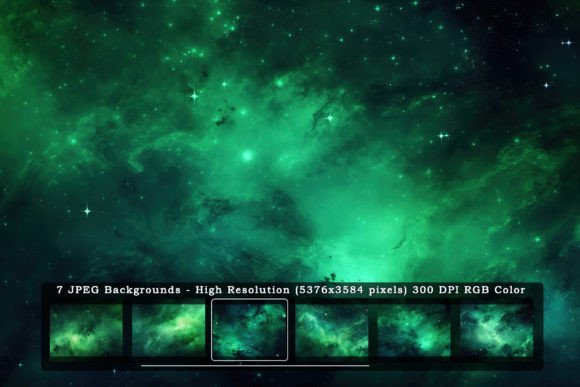 Download 7 Green Galaxy Sky Textures Backgrounds - Texture Collection