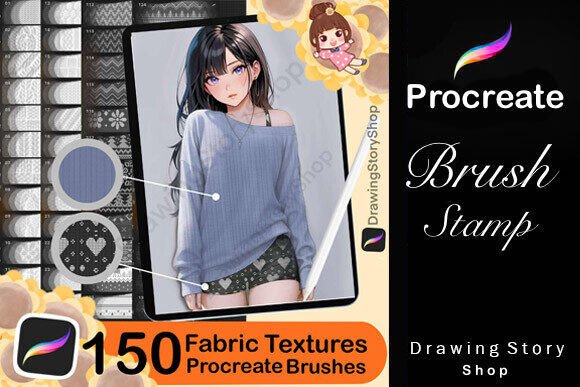 Download 150 Procreate Fabric Texture Brushes - Texture Collection
