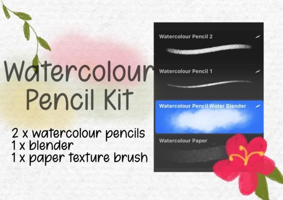 Download Procreate Watercolour Pencil Brush Kit - Pencil Collection
