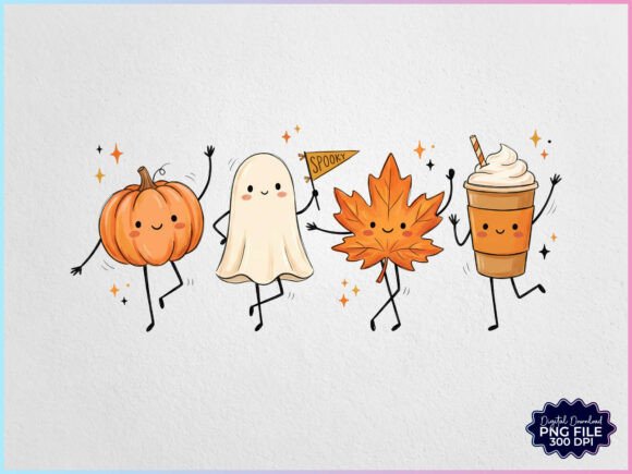 Download Fall Halloween Pumpkin Ghost Friends PNG - Pumpkin Collection