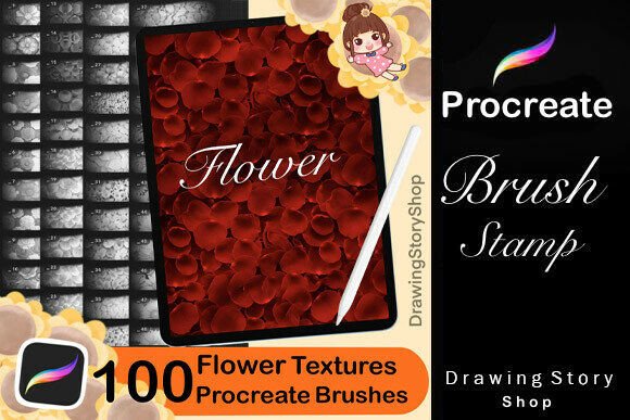 Download 100 Procreate Flower Textures Brushes - Premium Resources