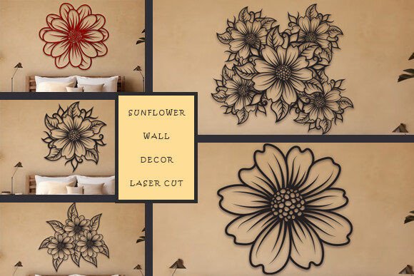Download Sunflower Wall Art Laser Cut SVG Bundle - Sunflower Collection