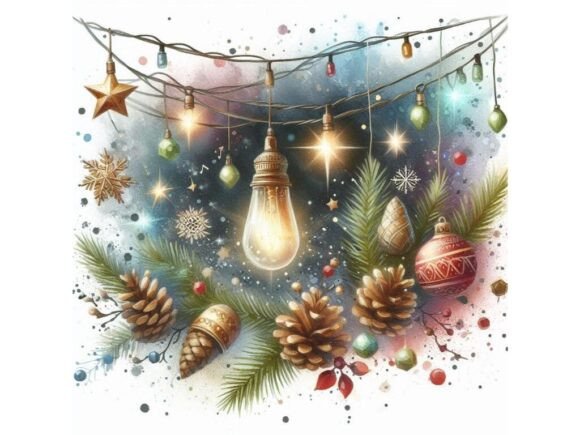 Download Holiday Lights with Textured Brush Detai - Texture Collection